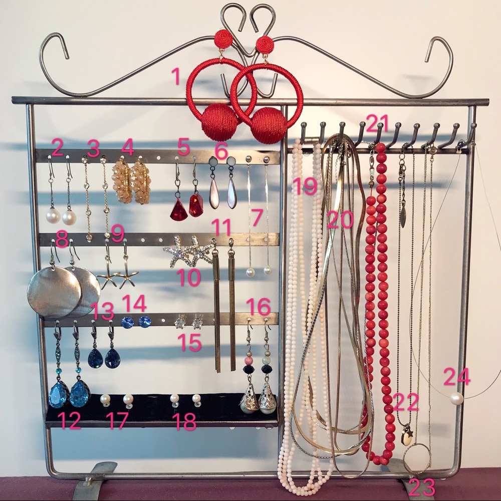 Jewelry sale earrings and necklace